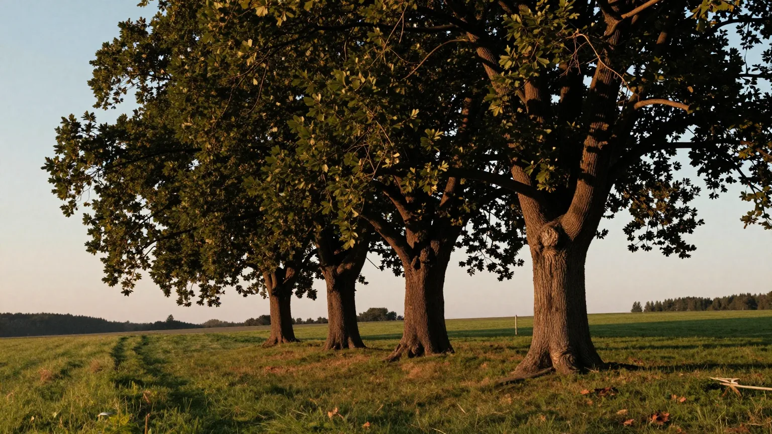 Allee über einer Wiese