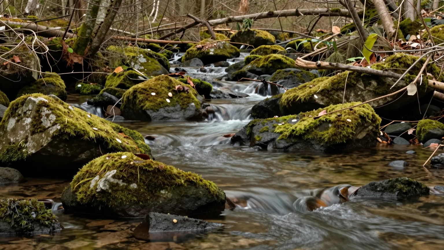 Bachlauf durch Wald