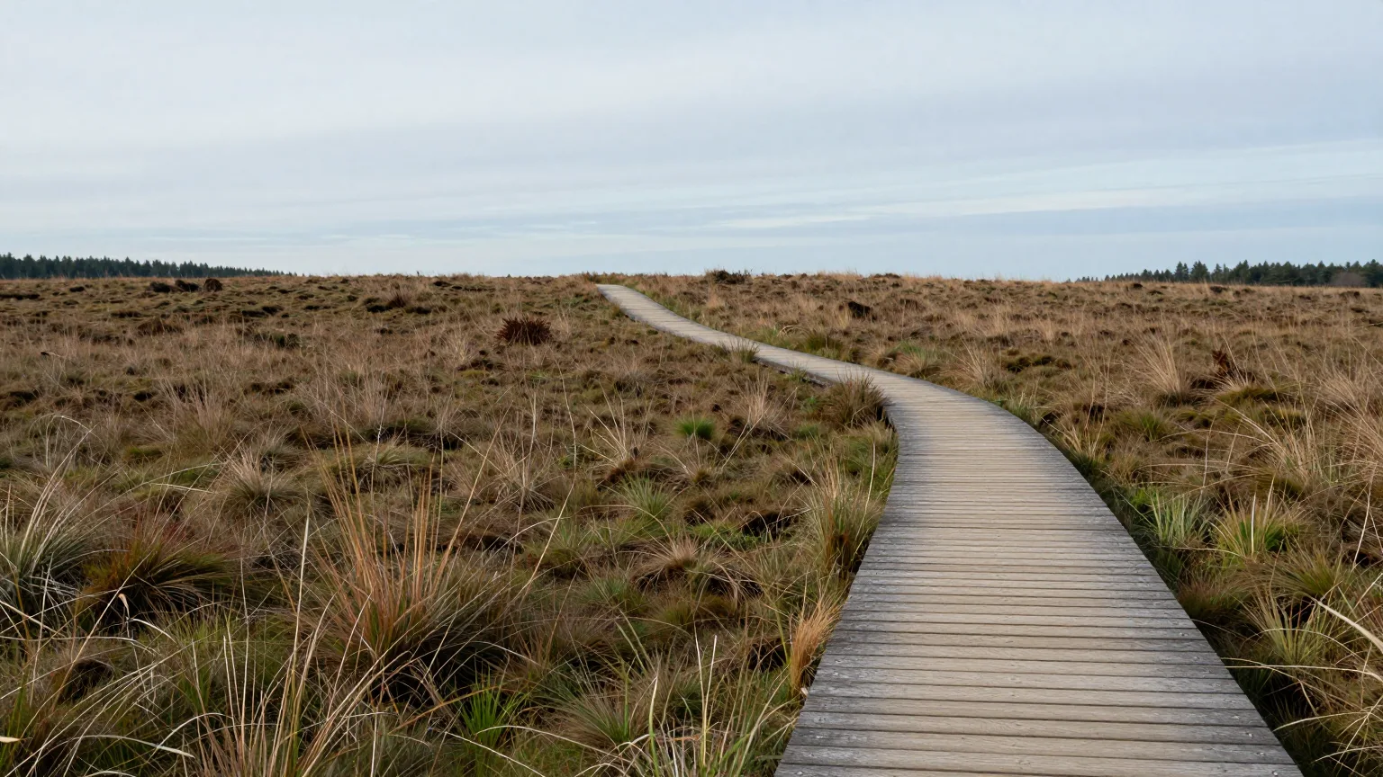 Pfad durch Moor und Heide