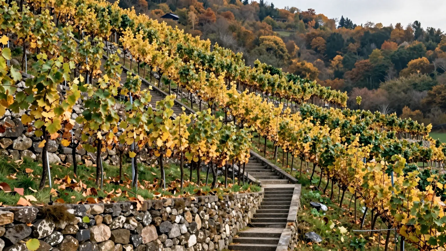 Pfad durch Weinberge und Hügel bei Aidlingen