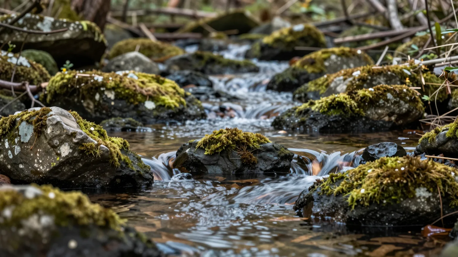 Bachlauf durch Wald bei Horhausen
