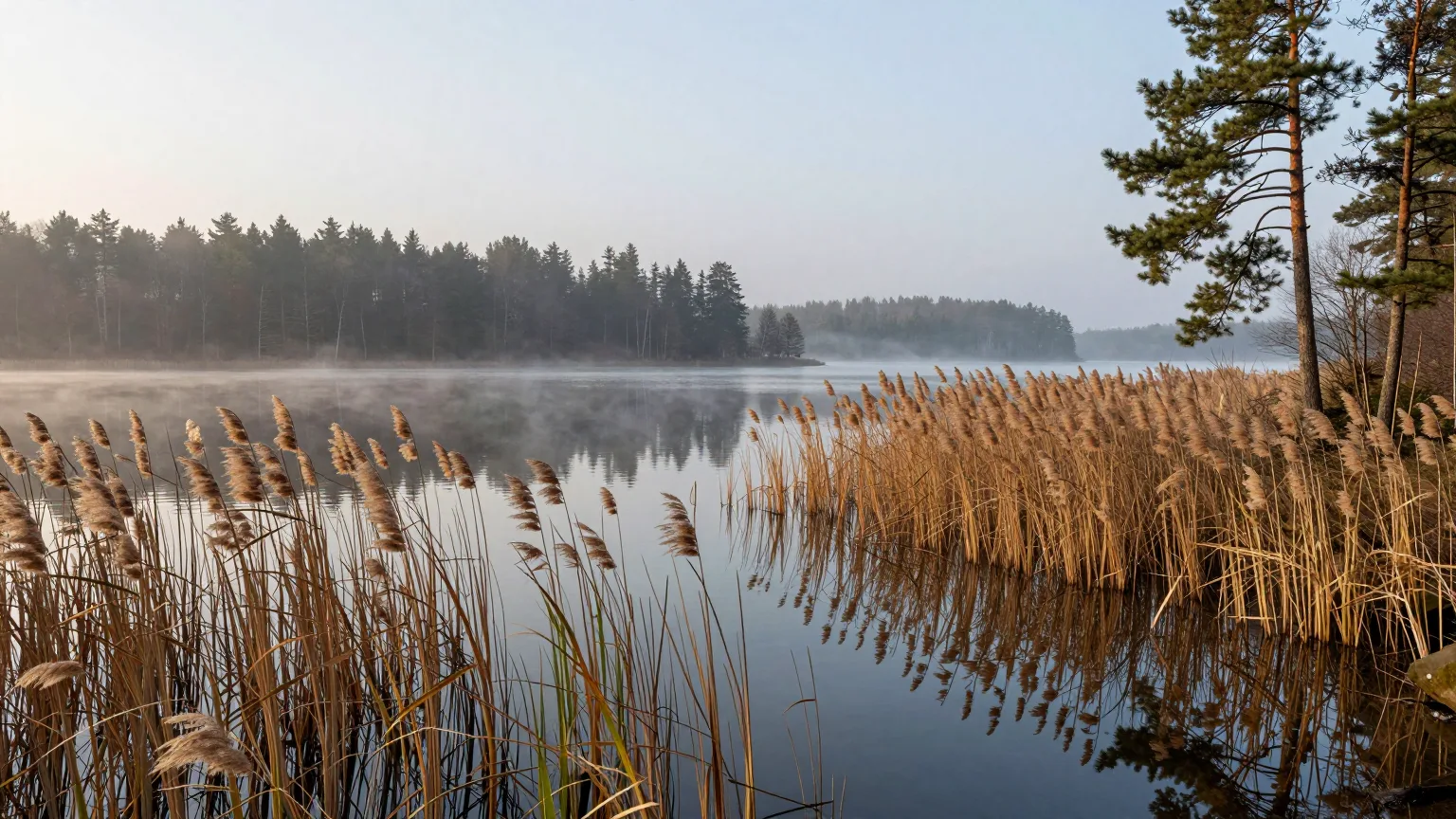 See mit Wald am Ufer, Stimmungsbild aus der Region