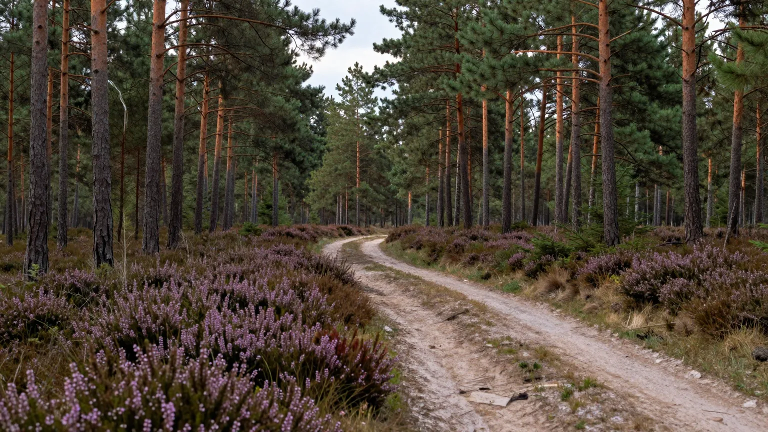 Pfad durch Wald und Heide bei Coburg
